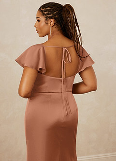 Christian Siriano Bridal for Azazie 1005 Bridesmaid Dresses Bronzer Sheath Sweetheart Neckline Stretch Satin Dress image16