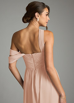 Azazie Kassandra Bridesmaid Dresses English Rose A-Line Off the Shoulder Chiffon Dress image7