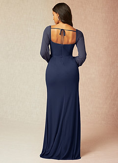 Charissa Navy Long Sleeves Maxi Dress image3
