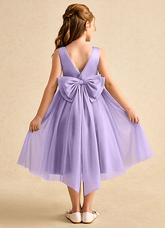 Azazie Winnie Flower Girl Dresses Lilac Ball-Gown Bow Tulle Dress image1
