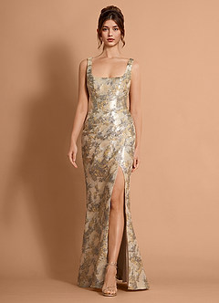 Othelia Argent Doré Robe maxi image4