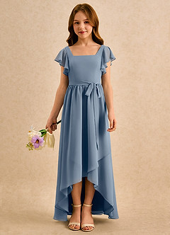 Azazie Milly Girls Formal Flower Girl Klänningar Klä A-Line i Chiffong Plisserad image3