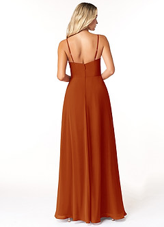 Azazie Moira Bridesmaid Dresses Paprika A-Line Scoop Chiffon Dress image2