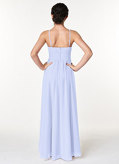 Azazie Catalina Junior Lavender A-Line Ruched Chiffon Dress image2