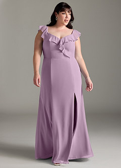 Azazie Sophie Bridesmaid Dresses Wisteria A-Line Off the Shoulder Chiffon Convertible Dress image9