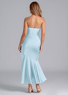 Azazie Danie Jurken voor bruidsmeisjes Jurk van Chiffon met Kolom Strapless Hemelsblauw image6