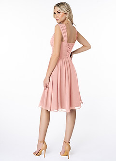Azazie Angie Bridesmaid Dresses Rosette A-Line Corset Chiffon Dress image5