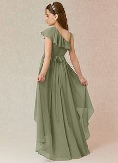 Azazie Mango Junior Pistachio A-Line Ruched Chiffon Dress image1