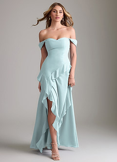 Azazie Sloane Bridesmaid Dresses Mist A-Line Sweetheart Neckline Chiffon Dress image5