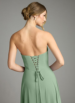 Azazie Ayla Abiti da Damigella Abito A-Line in Chiffon Scollo a Cuore Matcha image11