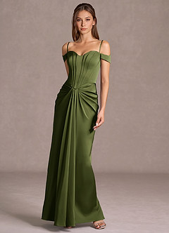 Maxi jurk Lorelei Olijf image3