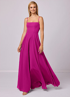 Barbie ♥ Azazie Jurken voor bruidsmeisjes Jurk van Chiffon met A-Lijn Fuchsia image1