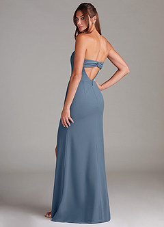 Azazie Leonis Bridesmaid Dresses Twilight Sheath Strapless Stretch Crepe Convertible Dress image3