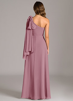 Azazie Tella Bridesmaid Dresses Vintage Mauve A-Line One Shoulder Chiffon Dress image7