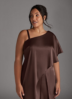 Azazie Hagretta Moeder van de bruid jurken Broekpak Jurk van Stretch Satijn Ganache image23