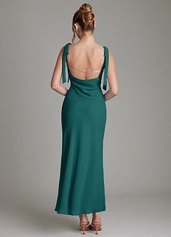 Azazie Luddie Bridesmaid Dresses Peacock Mermaid Bow Chiffon Dress image5