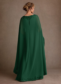 Azazie Artemisia Klänningar till brudens mor Klä Tubklänning i Chiffong Spets Mörkgrön image3