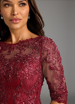 Azazie Florida Mother of the Bride Dresses Burgundy Jumpsuit/Pantsuit Sequins Chiffon Dress image12