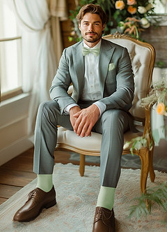 front Matte Satin Bow Tie and Pocket Square Set
