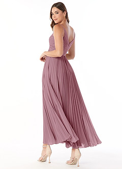 Azazie Raychelle Bridesmaid Dresses Vintage Mauve A-Line V-Neck Chiffon Dress image5