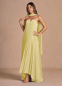 Nahla Lemon Sorbet Allover Pleated Maxi Dress image5