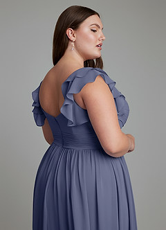 Azazie Anaya Brautjungfernkleider A-Linie Herzausschnitt Chiffon Kleid Sturm image15