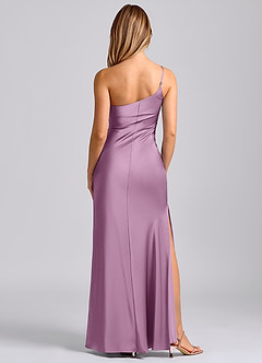 Azazie Marseli Final Sale Wisteria Mermaid One Shoulder Stretch Satin Dress image6