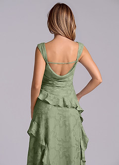 Azazie Sloane Bridesmaid Dresses Pistachio A-Line Sweetheart Neckline Floral Burnout Dress image7