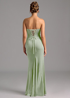 Azazie Sorrel Bridesmaid Dresses Dusty Sage Mermaid Corset Velvet Convertible Dress image8