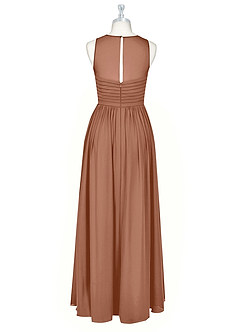 Azazie Nina Bridesmaid Dresses Bronzer A-Line Pleated Chiffon Dress image7