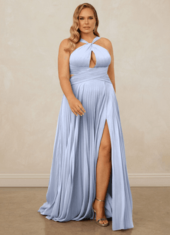 Christian Siriano Bridal for Azazie 1009 Bridesmaid Dresses Ice A-Line Pleated Chiffon Dress image9