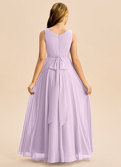 Azazie Mannie Junior Klä av A-Line i Chiffong Plisserad image2