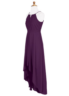 Azazie Oaklynn Junior Robe Trapèze en Mousseline de soie Plissée Grain De Raisin image8