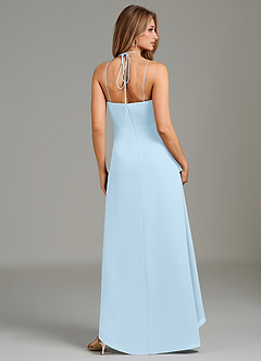 Azazie Yelena Bridesmaid Dresses Sky Blue A-Line Ruched Chiffon Dress image6