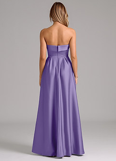 Azazie Lucienne Bridesmaid Dresses Tahiti A-Line Strapless Stretch Satin Convertible Dress image7