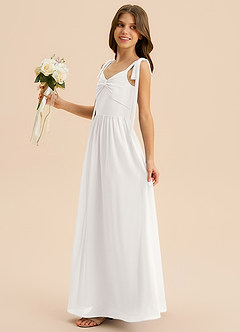 Azazie Izzy Junior Klä av A-Line i Chiffong Plisserad image5