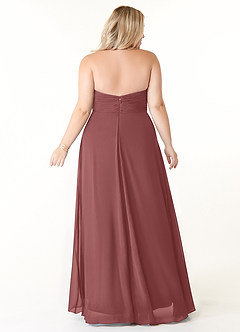 Azazie Tessie Bridesmaid Dresses Amethyst A-Line V-Neck Pleated Chiffon Dress image7