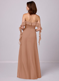Barbie ♥ Azazie Bridesmaid Dresses Champagne Rose A-Line Off the Shoulder Chiffon Convertible Dress image6
