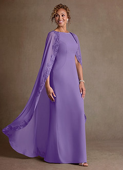 Azazie Artemisia Mother of the Bride Dresses Tahiti Sheath Lace Chiffon Dress image2