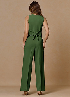 front Rowan Olive Refined Weave Performance vest