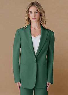 Amelia Eucalyptus Refined Weave Performance Oversized Blazer