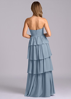 Azazie Faye 신부 들러리 드레스 A라인 스윗하트 네크라인 쉬폰 바닥 길이 드레스 image7