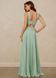 Christian Siriano Bridal for Azazie 1009 Bridesmaid Dresses Agave A-Line Pleated Chiffon Dress image4