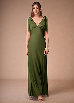 Vestido Verde Oliva Largo Rosalba image2