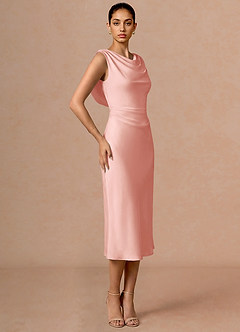 Evarine 헤이즈 핑크 미디 드레스 image3