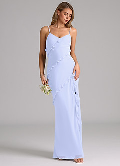 Azazie Nancie Bridesmaid Dresses Lavender Mermaid Ruched Chiffon Dress image5