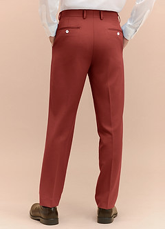 front James Terracotta Structured Stretch Dress Pants