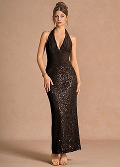 Alessia Silver Black Maxi Dress image3