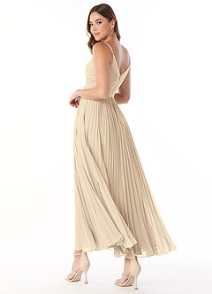Azazie Raychelle Abiti da Damigella Abito A-Line in Chiffon con Scollo a V Champagne image4