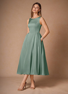 Robe Mi-Longue Sauge Vintage Casey image5